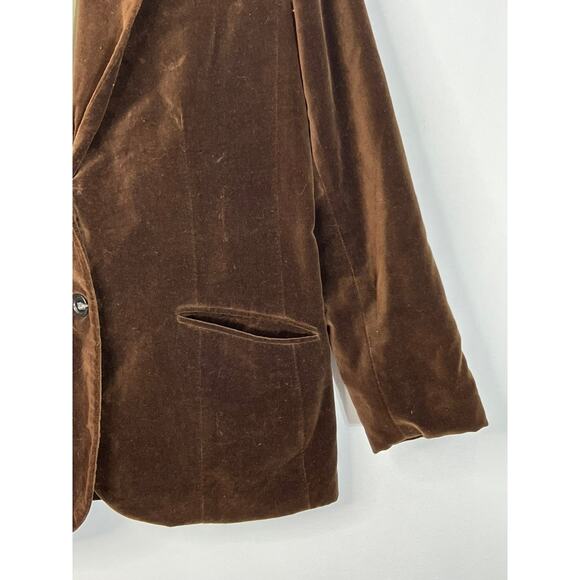 Vintage Butterfly for Prestige Brown Cotton Velvet 3 Pockets Blazer Jacket 12 - Picture 5 of 10